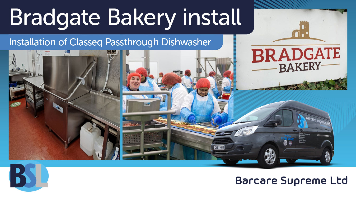 Classeq Passthrough Dishwasher at Bradgate Bakery Barcare