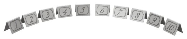 1-10 Stainless Steel Table Numbers