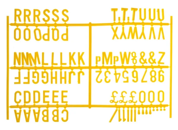 3/4 Inch Letter Set - (540 characters) Yellow