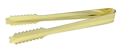 7 Inch Stainless Steel Ice Tongs Gold plated