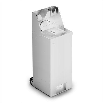 IMC IMClean Mobile Hand Wash Station with Splashback, Soap & Paper Towel Holder - W 450mm - 3.0kW