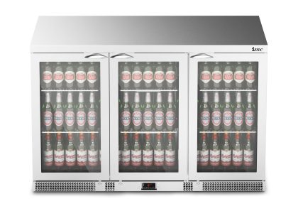 IMC Mistral M135 Bottle Cooler - Glass Door - Stainless Steel Frame - H 900 mm - W 1350 mm - 0.357 kW