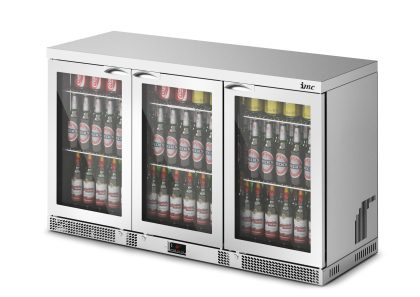 IMC Mistral M135 Bottle Cooler - Glass Door Door - Stainless Steel Frame - H 800 mm - W 1350 mm - 0.357 kW