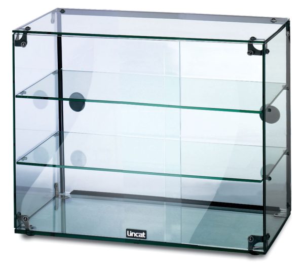 GC36D - Lincat Seal Counter-top Glass Display Case - Rear Sliding Doors - W 607 mm