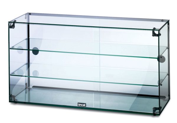 Lincat Seal Counter-top Glass Display Case - Rear Sliding Doors - W 907 mm