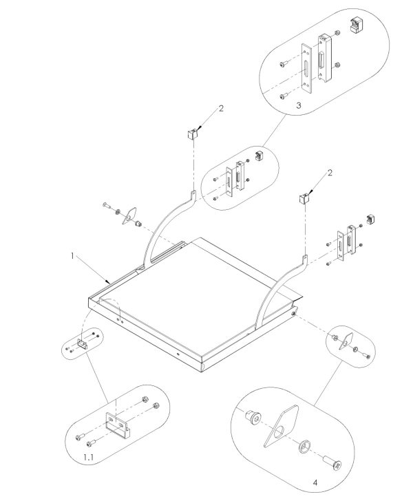 Classeq C400 door parts assembly image