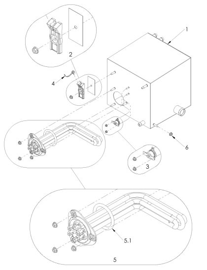 Classeq C500 boiler assembly image